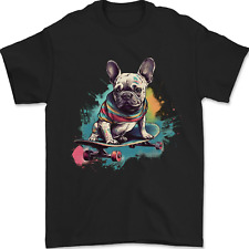 Ein Französischer Bulldogge auf Einem Skateboard Herren 100% Baumwolle