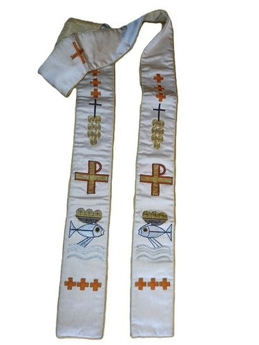 Alte priesterstola bestickt - priesterstola,