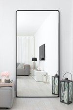 SPIEGEL SCHWARZER ALURAHMEN IN