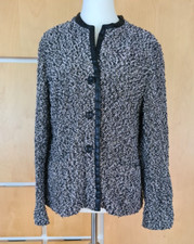 Trixi Schober Kurze Jacke schwarz-weiß meliert Gr. 42 - gebraucht