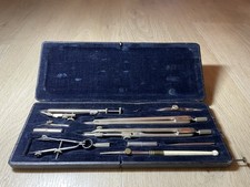 Antiker ZIRKELKASTEN | REISSZEUG | *TOLLE REISSFEDER* | VOLLSTÄNDIG | um 1910