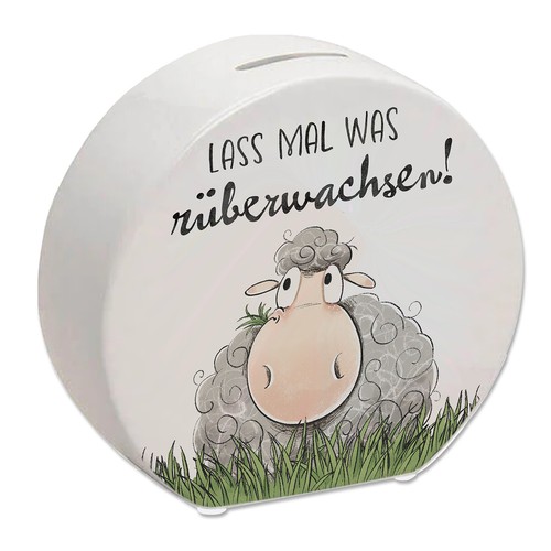 Schaf spardose mit spruch lass - schaf,