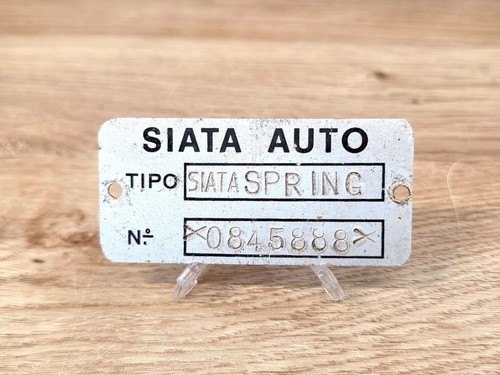 Fiat siata auto - siata, typenschild