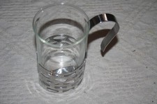 WMF Chromargan Design Teeglas mit Halter Edelstahl