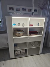 weisses Highboardregal 1,35 H, 1,25 B, 0,38 T