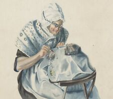 AQUARELLIST des 19. Jahrhunderts - Klöpplerin - Zeichnung - 2. Hälfte 19. Jhd.