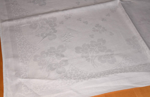 Altes leinen damast - leinen, tischdecke
