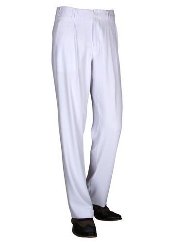 Weiße retro bundfaltenhose - weiße,