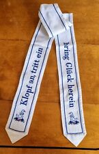 TÜR-SPRUCH-BAND/KRANZ/SCHLEIFE-Handarbeit-"Klopf an,tritt ein,bring Glück herein