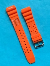 Uhrband Diver wasserfest 20 mm orange Ersatzband  Uhrenarmband Taucherband E