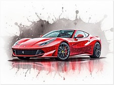Ferrari Rot - Poster oder