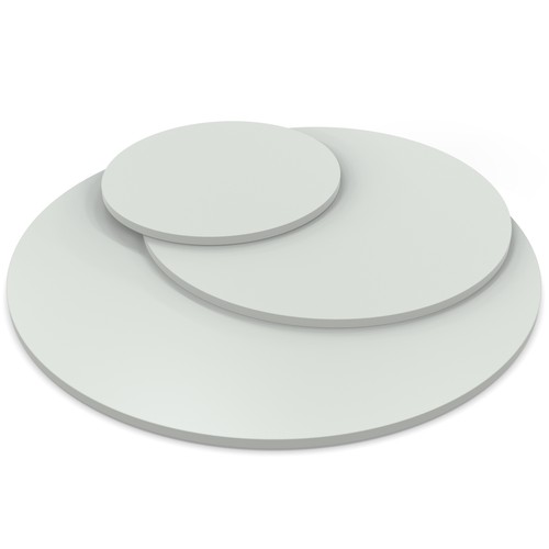 Tischplatte rund grau 19mm - tischplatte,