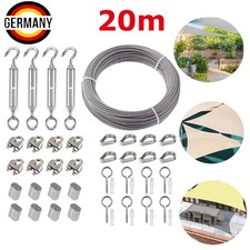 Gardine Stahlseilset Edelstahl Drahtseil Set Vorhang Stahlseil Seilspanngarnitur