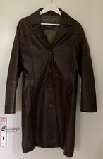 Ricano Damen Mantel Leder klassisch braun schokobraun Größe 40