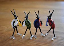 4 mundgeblasene Glas-Käfer