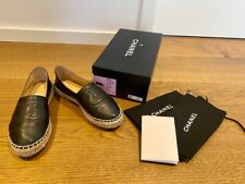 Chanel Espadrilles 37 schwarz gebraucht Leder