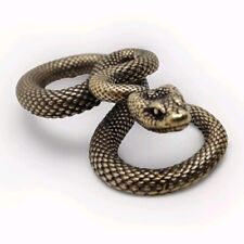 Kupfer Messing Figur Schlange Massivkupfer Zodiak Schlangenstatue Tierfigur Deko