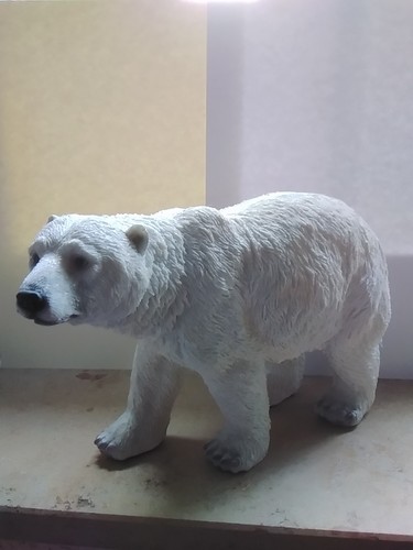 Eisbärfigur aus polystein - eisbärfigur,