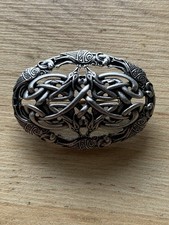 Wikinger Germanen Kelten Große Schwere Fibel Silberbronze Schildfibel