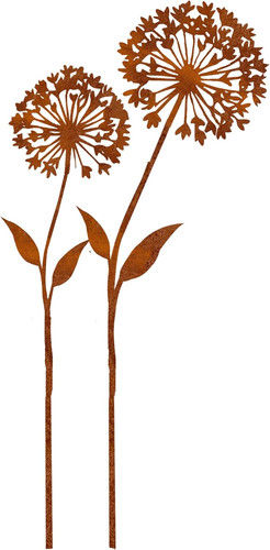 Rost pusteblume gartenstecker - rost,