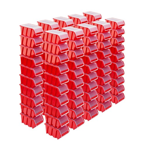 100x stapelbox mit deckel box - 100x,