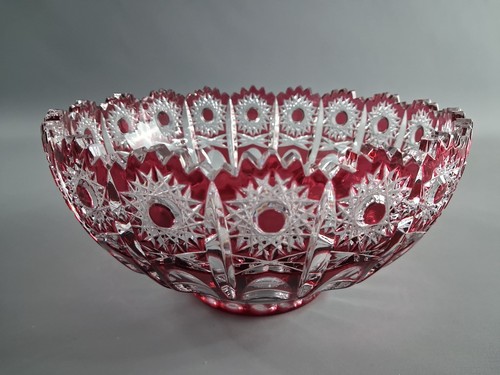 Kristall glas schale rubinrot - kristall,