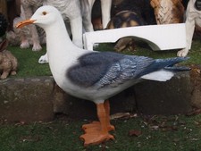Möwe Deko Figur groß Gartenfigur lebensecht 38cmx40cm Maritim  Vogel wetterfest
