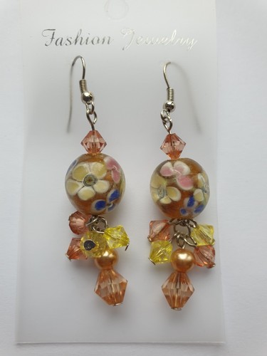 Ohrringe murano glas - glas, beige