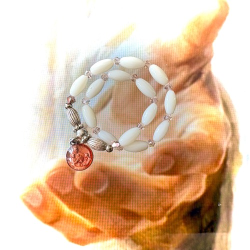 Armband weiße koralle mit - armband,