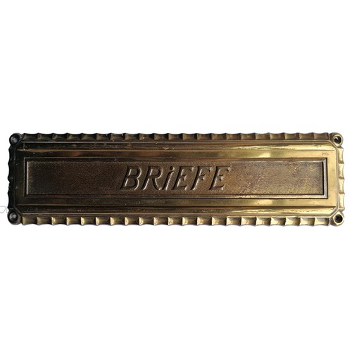 Briefklappe antik messingblech - briefklappe,