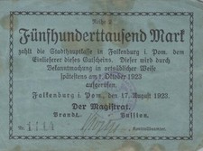 500000 MARK 1923 Stadt