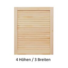 Lamellentür geschlossene VOLLHOLZ Schranktür Lamellentüren Lamellen unbehandelt