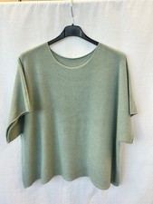 Damen Pullover Kurz Arm Salbei