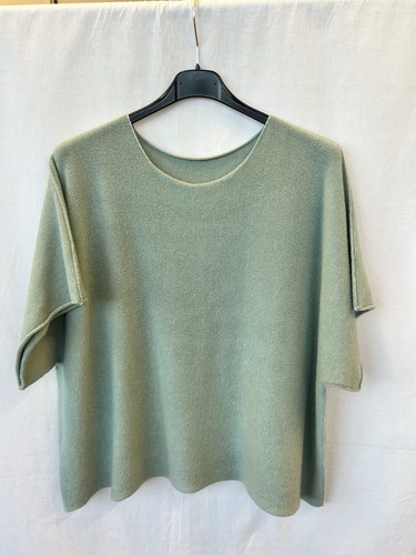 Damen pullover kurz arm salbei - damen,