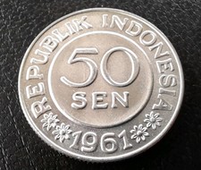Münze 50 Sen Indonesien 1962