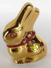 LINDT Goldhase Porzellan Osterhase Hase Villeroy & Boch 14 Karat vergoldet 2006