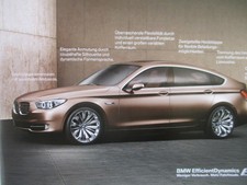 BMW 5er Concept Gran Turismo F07 März 2009 Flyer Catalogue Deutsch