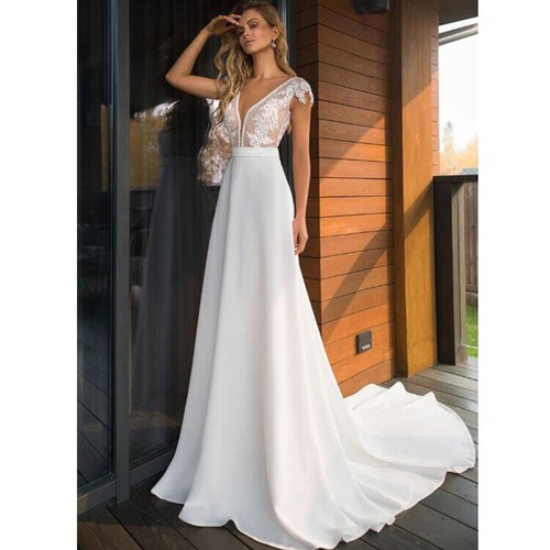 Schlichtes spitze brautkleid - schlichtes,