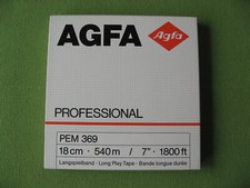1x Agfa Tonband PEM 369 HiFi Professional Tape 18cm Spule neu in OVP, für AKAI 