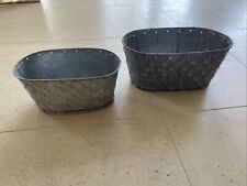 Zinktopf Zink Pflanztopf Zinkwanne antik Landhaus Metall Pflanze Blume Garten