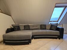 Ecksofa schwarz grau