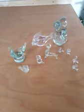 10 Glasfiguren Glastiere Figuren aus Glas Glasobjekt  Tiere