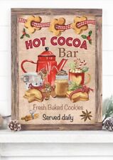 Heiße Schokoladentafel Weihnachten Druck Bild Schild A4 UNGERAHMT Plätzchen Lebkuchen 2