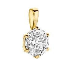 Anhänger Zirkonia Ø 6mm Gold