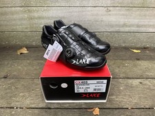 LAKE CYCLING CX403 BLACK/SILVER ROAD SCHUHE EU42/USA9,5 - BRANDNEU ✅