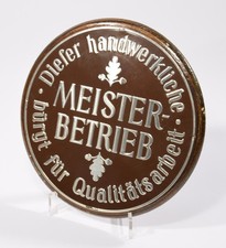 altes HANDWERKER SCHILD "Meisterbetrieb" Zimmermann Schreiner Werkstatt Deko