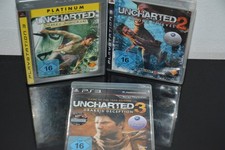 3 x PS3 Spiele - Uncharted 1 - 2 - 3 GOTY - Trilogy - ohne Kratzer - USK 16