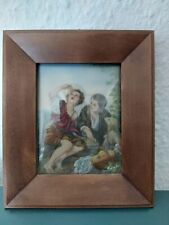 Malerei auf Bein,Die Pastetenesser, nach dem original von Murillo ,handgemalt, 