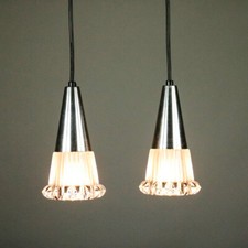 Pendel Leuchten Paar Glas &