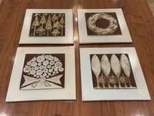 4 x CERAMANO Keramik Wandbild